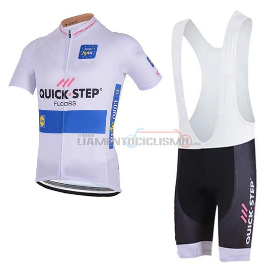 Abbigliamento Ciclismo Quick Step Floors Manica Corta 2018 Bianco